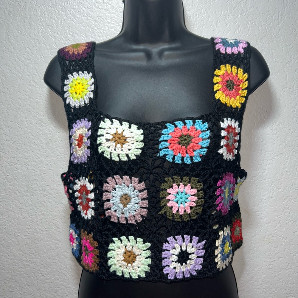 Colorful Crochet Women's Top